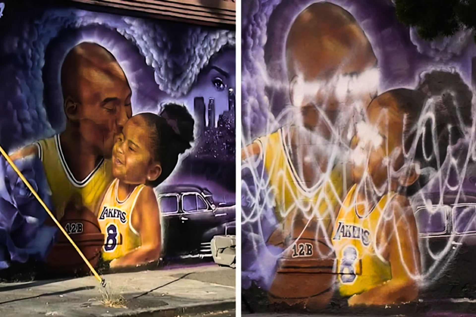 Kobe and Gigi Bryant's DTLA mural