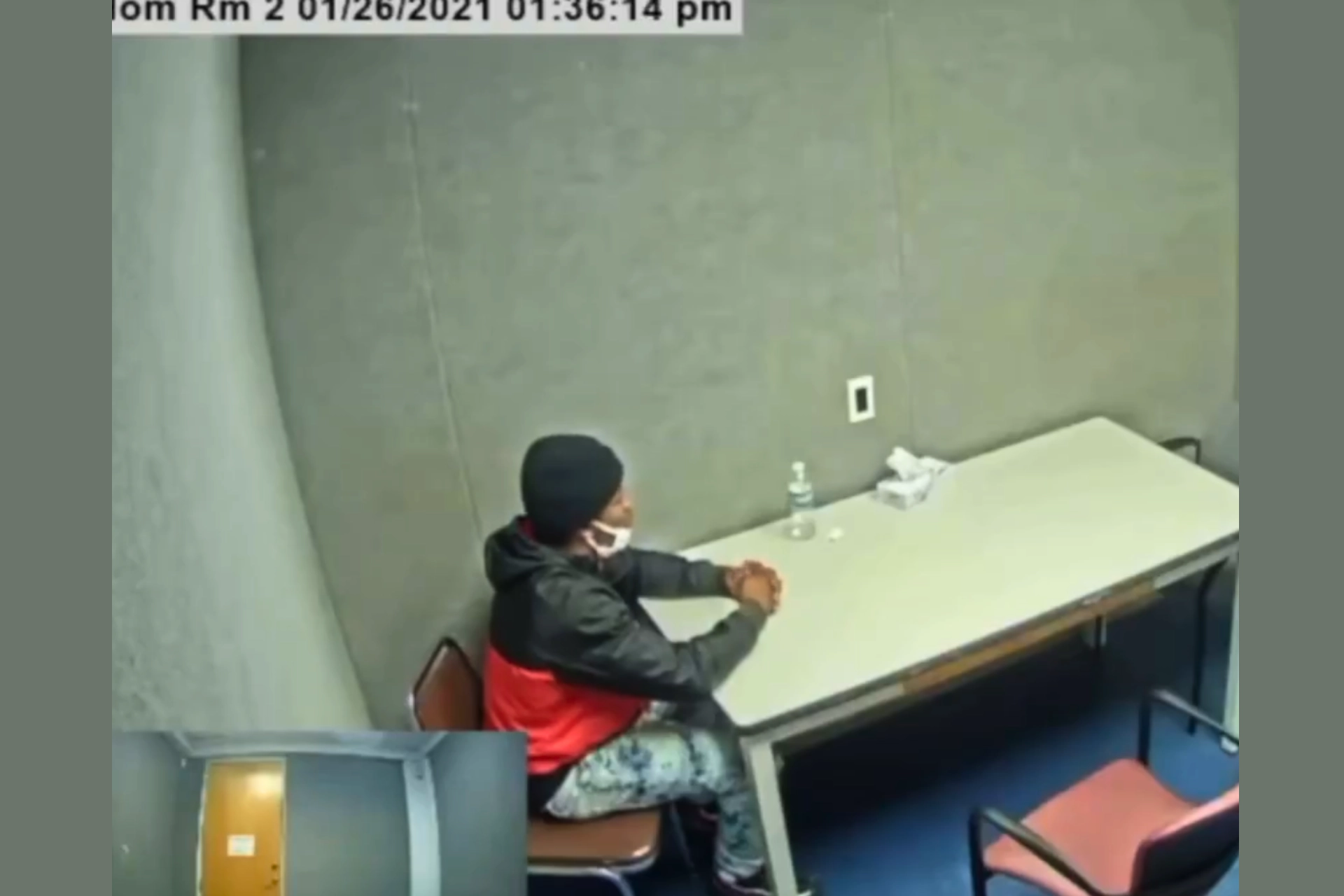 Footage surfaces of man breaking down and praying to God in the interrogation room