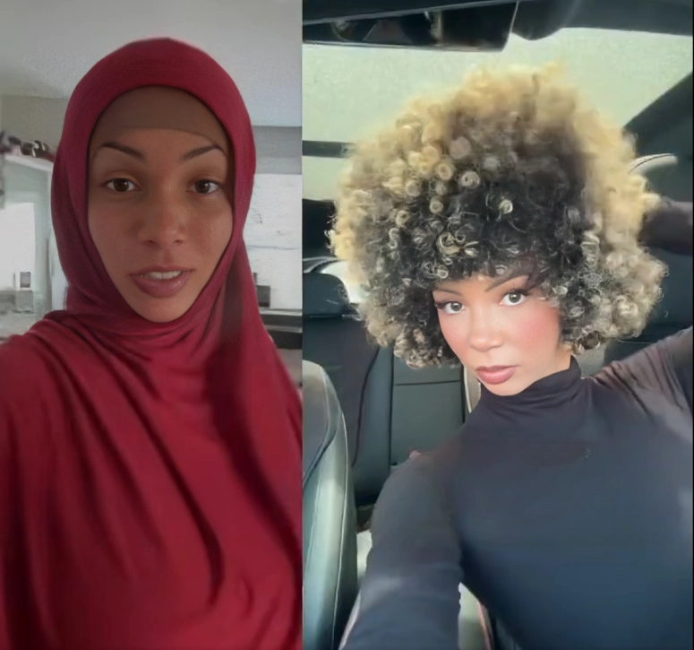 Brittany Renner takes off her hijab f
