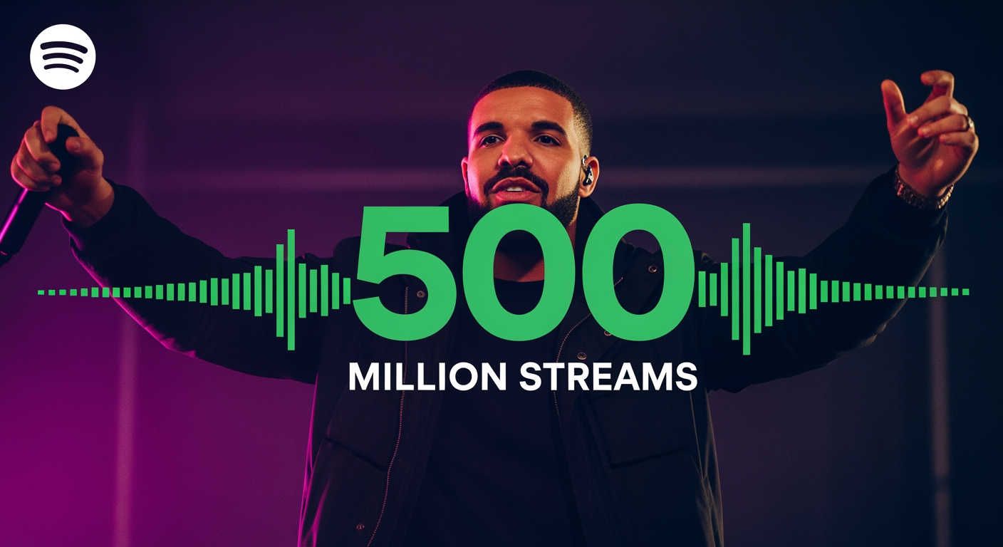 Drake's 'NOKIA' Hits 500M Spotify Streams: 66th Milestone