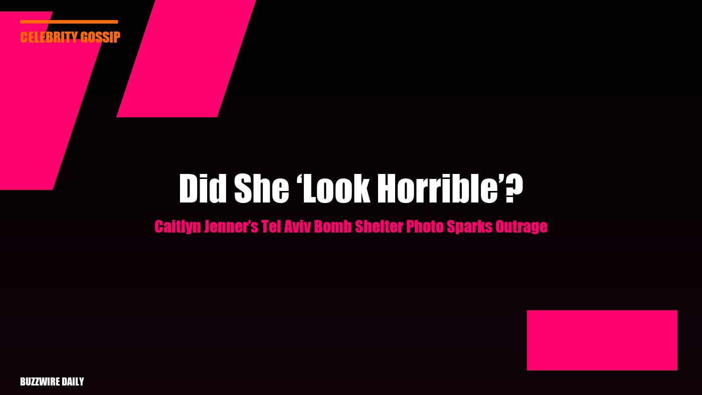 Caitlyn Jenner’s Tel Aviv Bomb Shelter Photo Sparks Outrage: Did She ‘Look Horrible’?