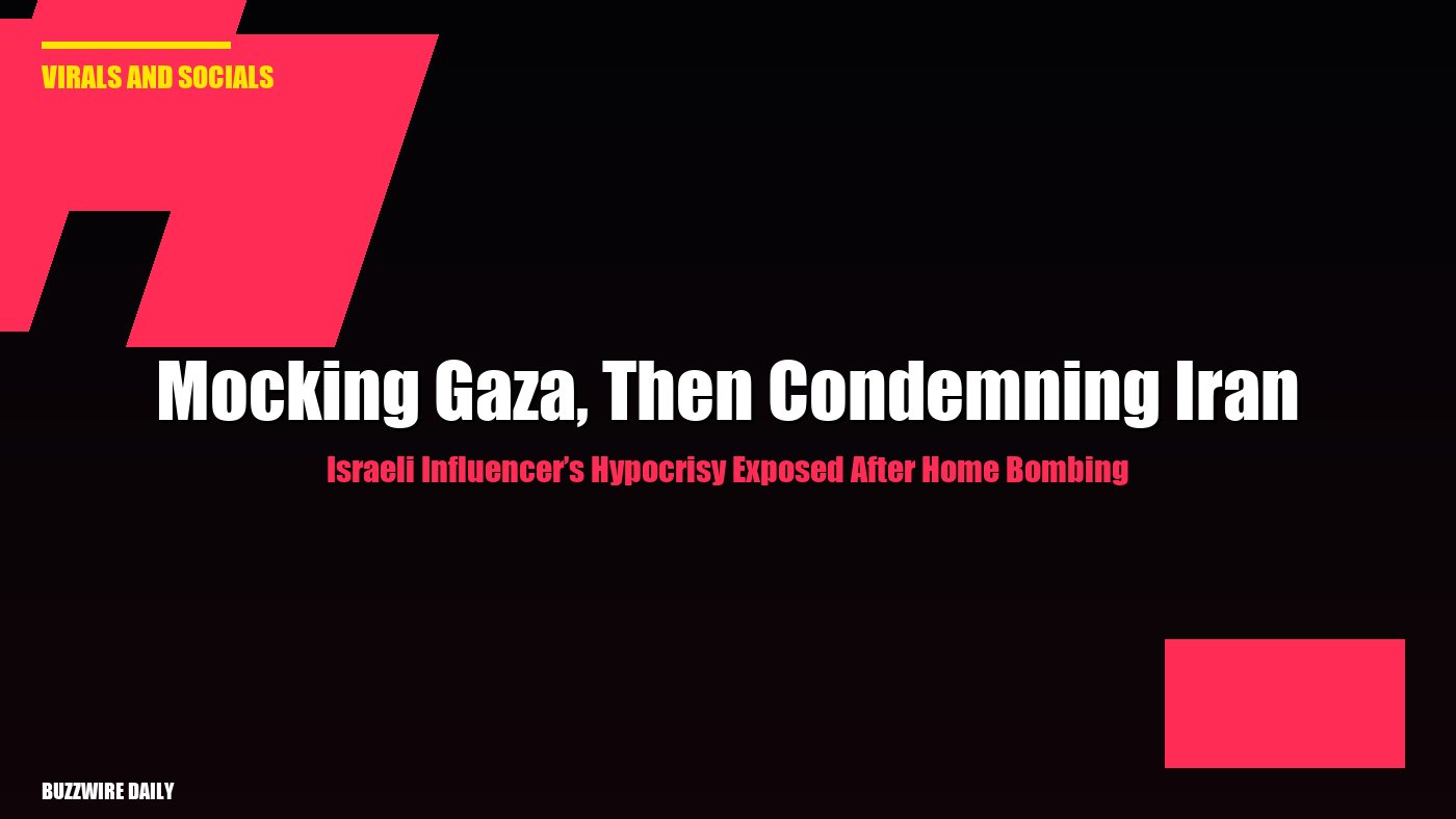 Israeli Influencer’s Hypocrisy Exposed After Home Bombing: Mocking Gaza, Then Condemning Iran