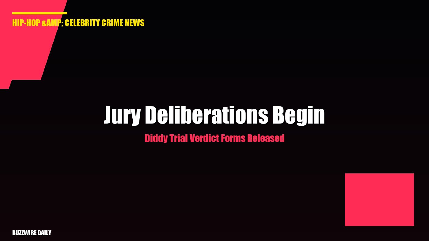 Diddy Trial Verdict Forms Released: Jury Deliberations Begin