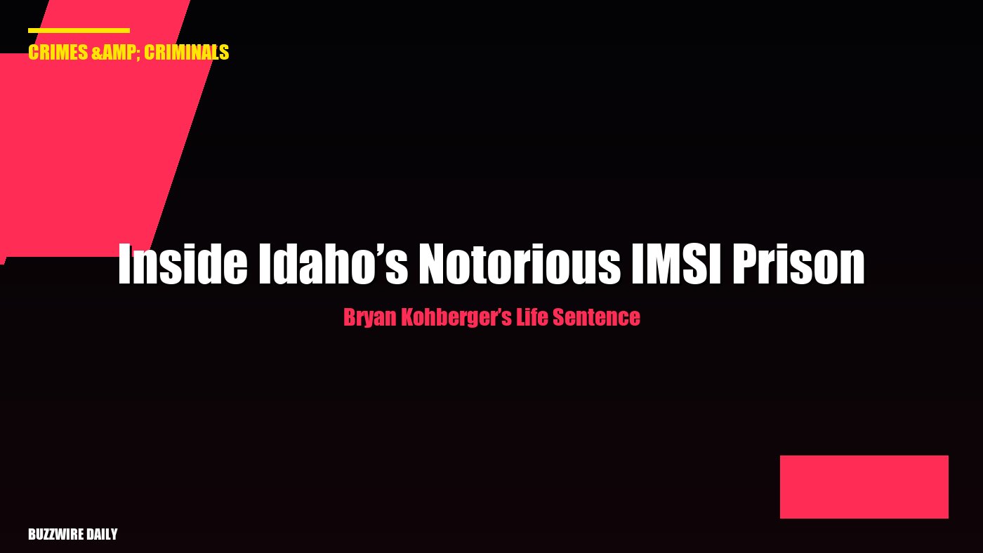 Bryan Kohberger’s Life Sentence: Inside Idaho’s Notorious IMSI Prison