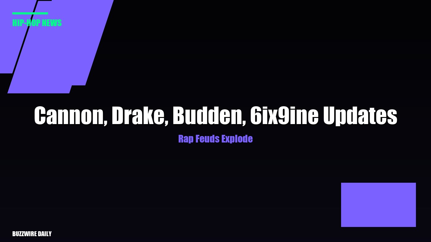 Rap Feuds Explode: Cannon, Drake, Budden, 6ix9ine Updates
