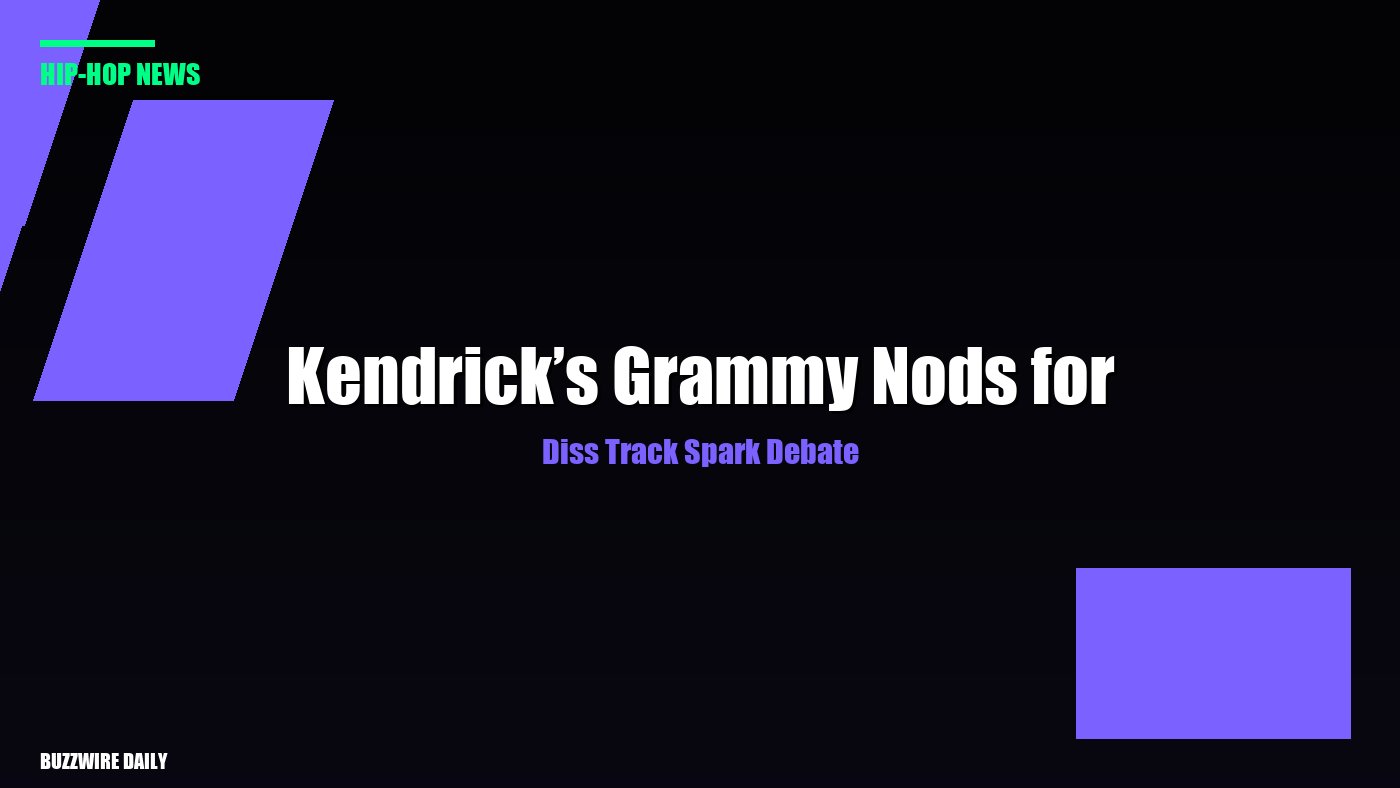 Kendrick’s Grammy Nods for Diss Track Spark Debate