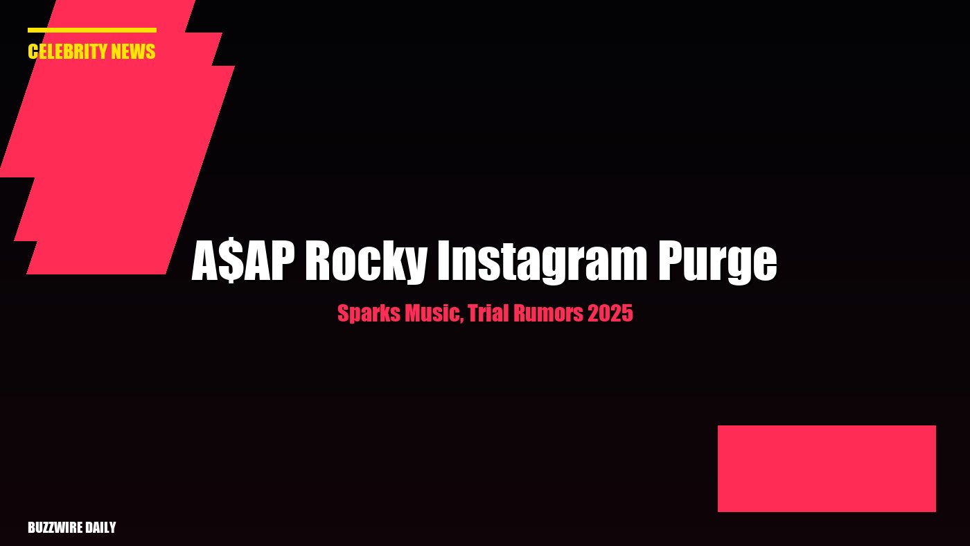 A$AP Rocky Instagram Purge Sparks Music, Trial Rumors 2025