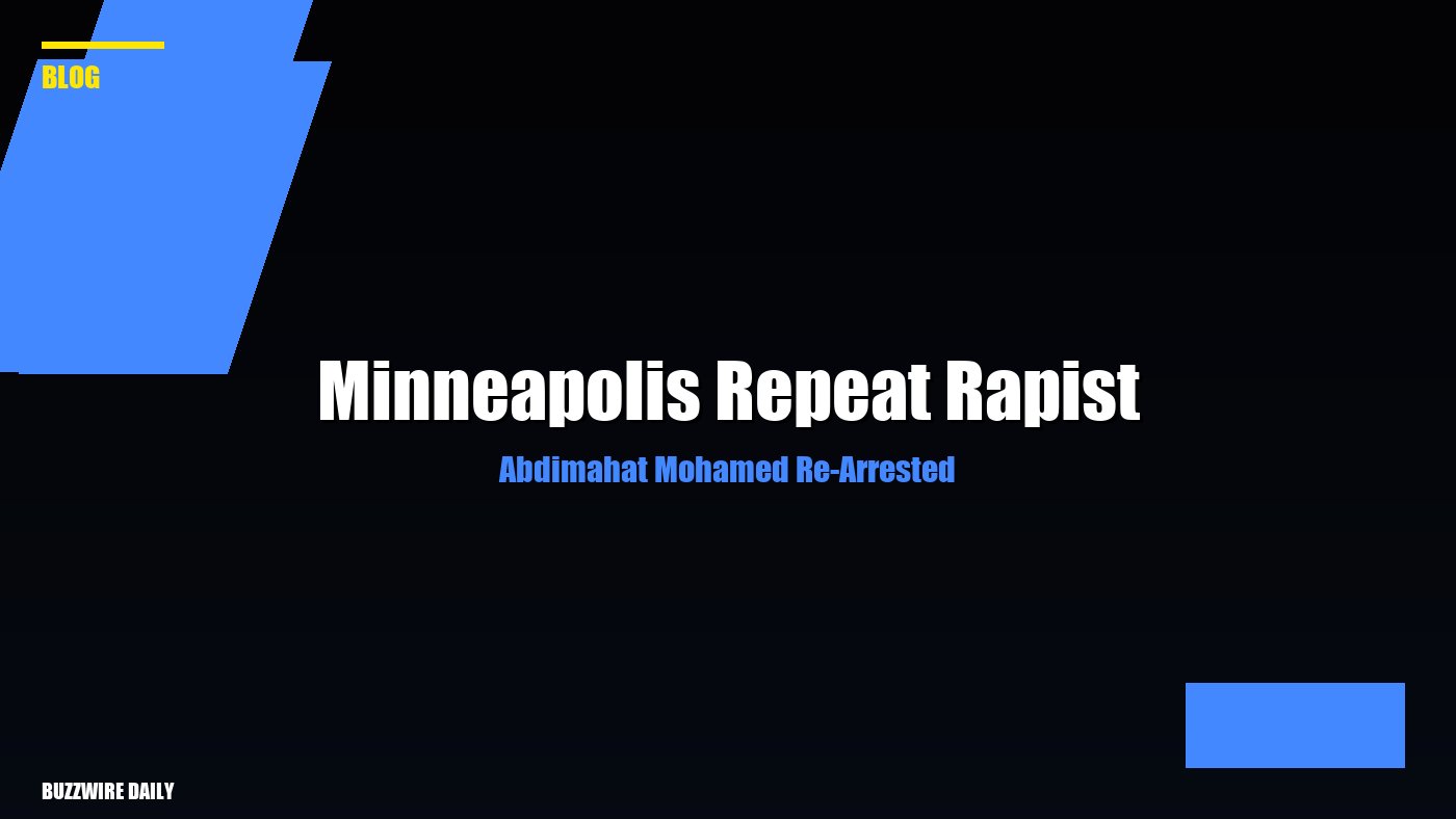 Minneapolis Repeat Rapist Abdimahat Mohamed Re-Arrested