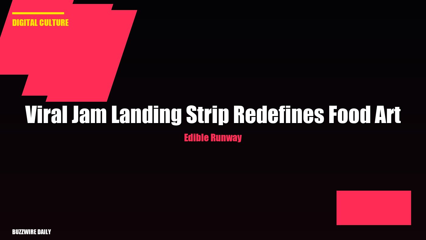 Edible Runway: Viral Jam Landing Strip Redefines Food Art
