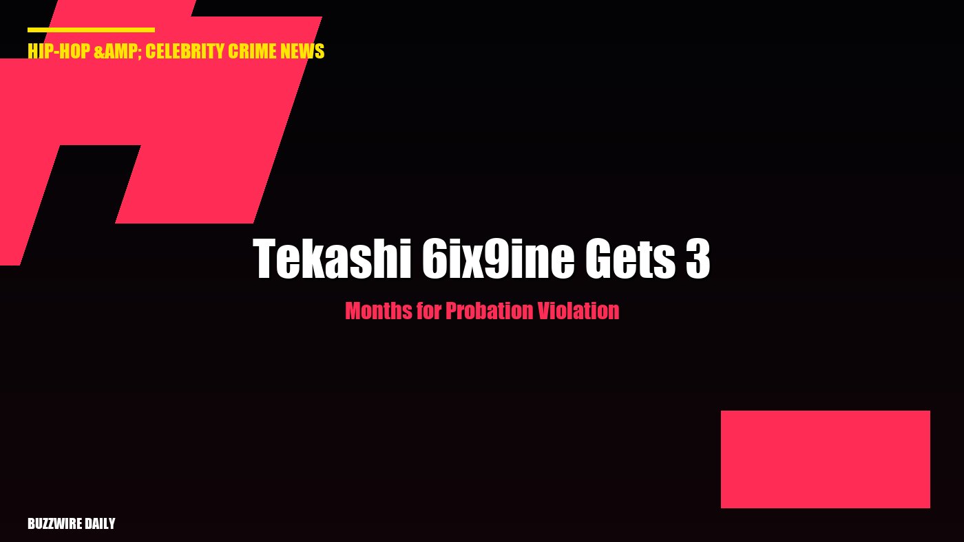 Tekashi 6ix9ine Gets 3 Months for Probation Violation