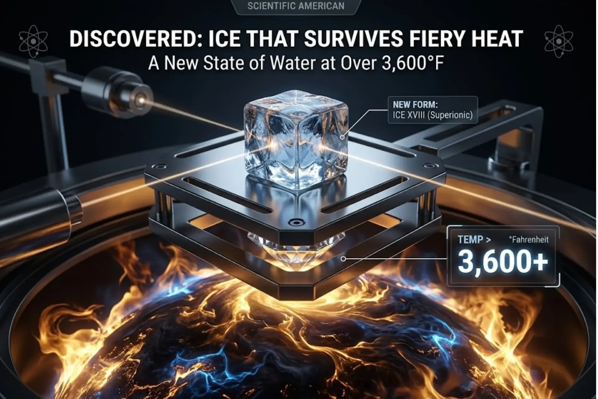 Scientists Discover New Form of Ice That Exists Above 3,600 Degrees